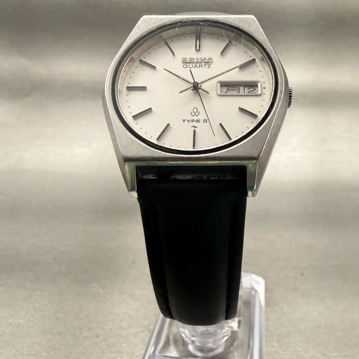 Seiko Watch Men 34mm Silver Dial Silver Tone Daydate Round 7123-7080 New Battery5