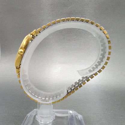 VTG Seiko Watch Women 16mm Cream Dial Gold Tone Rectangle 1N015B79 New Battery6
