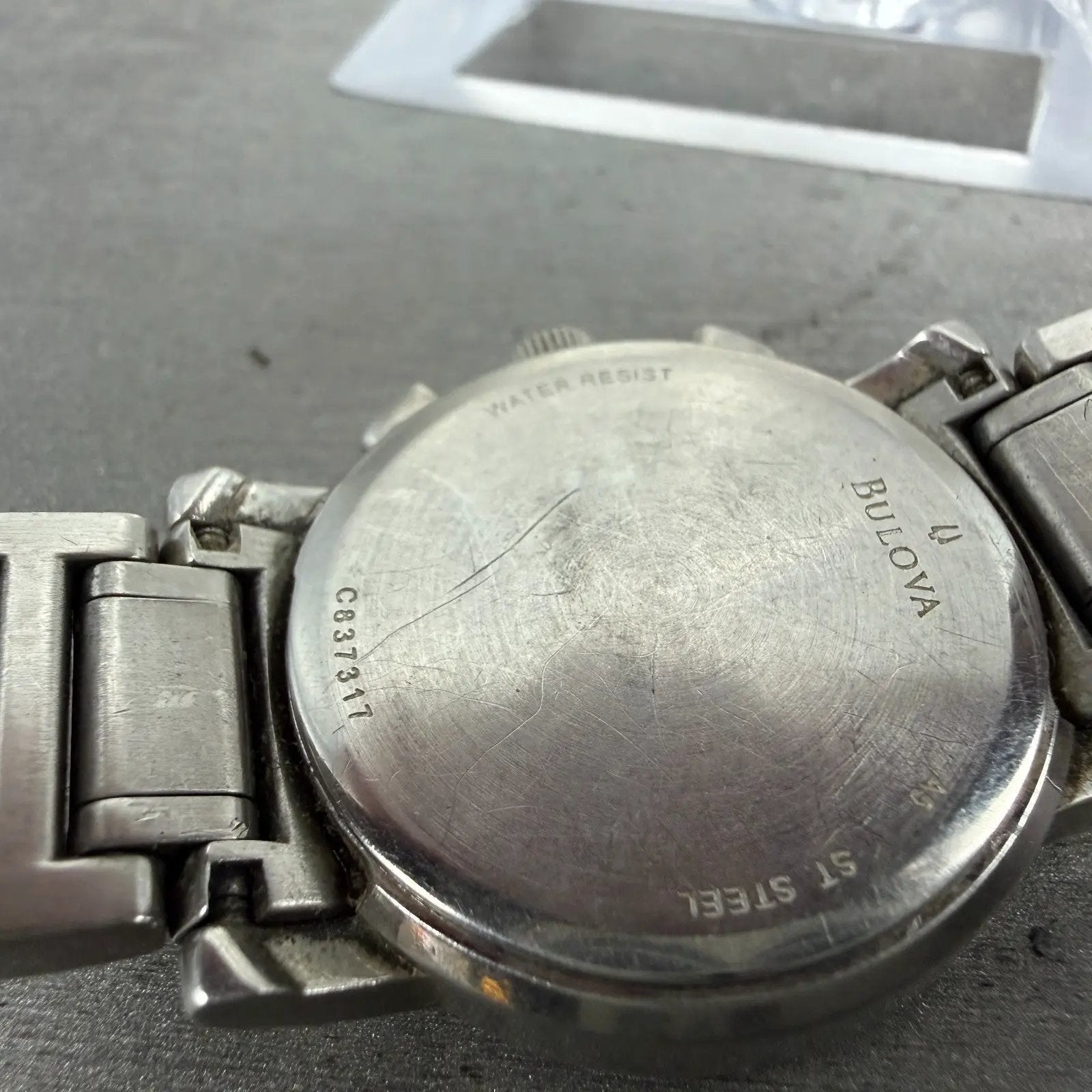 Bulova Chronograph Watch Women 30mm White Dial Silver Tone Date 96R19 New BattVE9