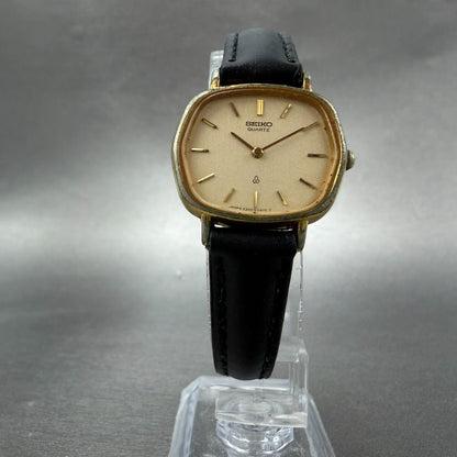 Seiko Watch Women 25mm Champagne Dial Gold Tone Hexagon 2320-5270 New Battery5