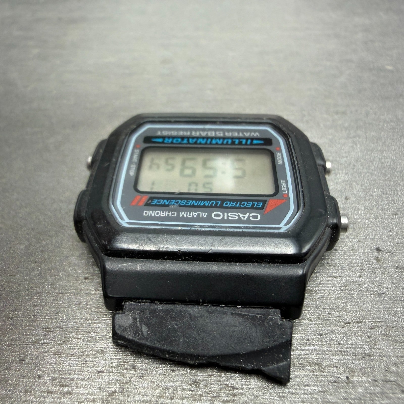 Casio Illuminator W-86 Watch Men 37mm Digital Black Alarm Chrono READ!! Newbatte4