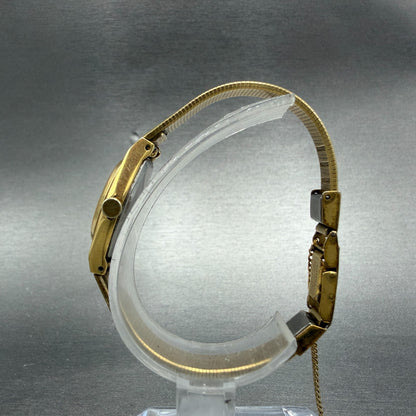 Seiko Watch Women 18mm Gold Dial Gold Tone Oval 1400-8209 New Battery Vintage6