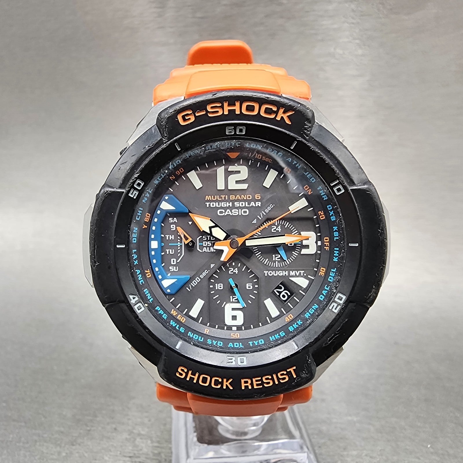 Casio GShock GW3000M Watch Men 50mm Black Dial Black Tone Alarm Chrono Solar0