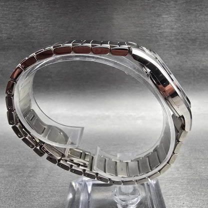 Bulova Watch Men 31mm MOP Dial Silver Tone Diamonds Round 96R242 New Battery8
