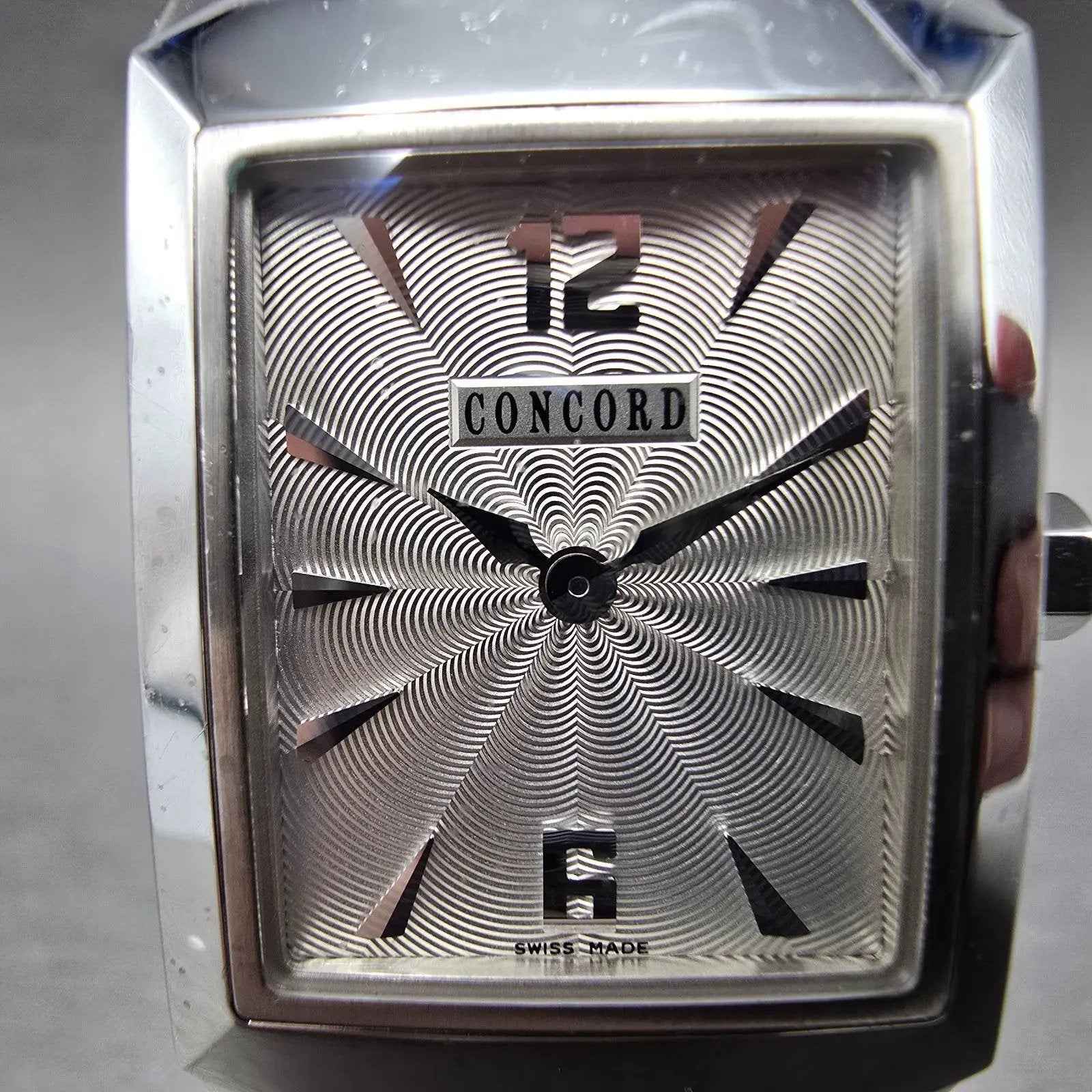 Concord Carlton Watch Women 23mm White Dial Steel Rectangle New Battery1