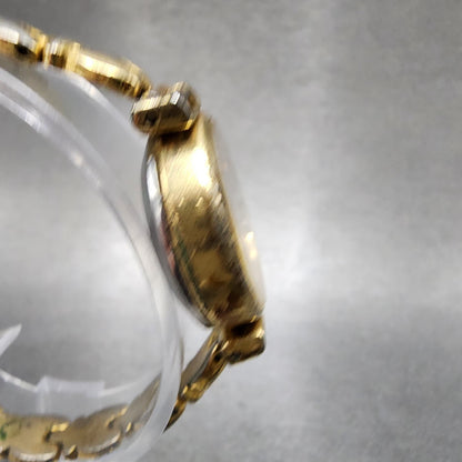 Orient Watch Women 22mm Gold Dial Gold Plated Round New Battery Vintage3