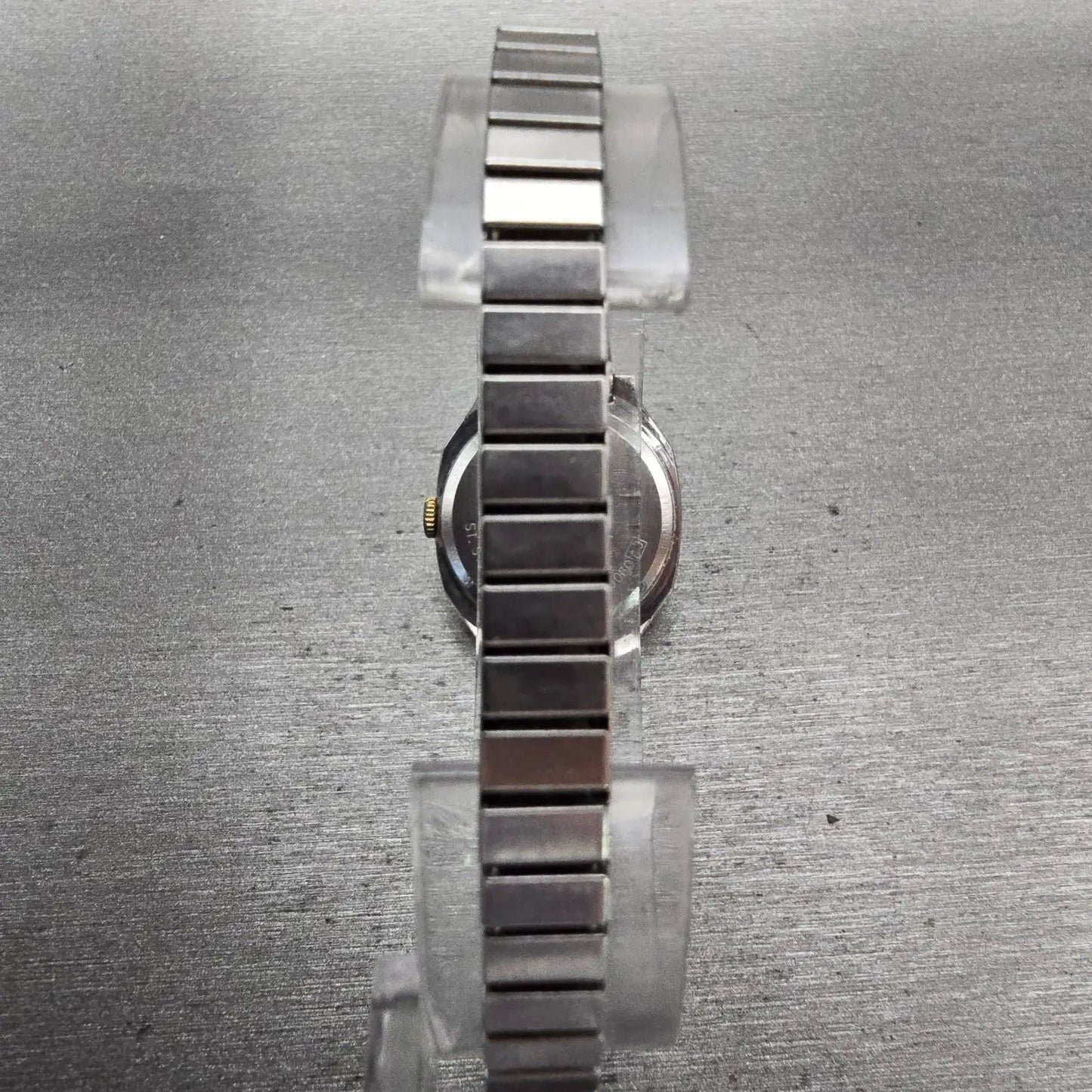 Seiko SQ Watch Women 23mm Black Dial Two Tone Daydate 8523-5060 New Battery VTG7