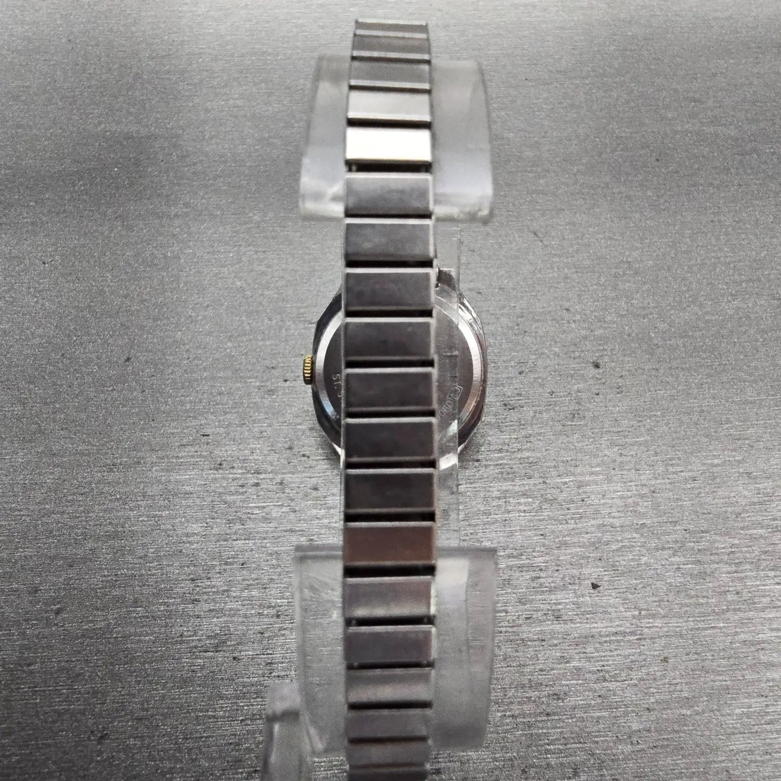 Seiko SQ Watch Women 23mm Black Dial Two Tone Daydate 8523-5060 New Battery VTG7
