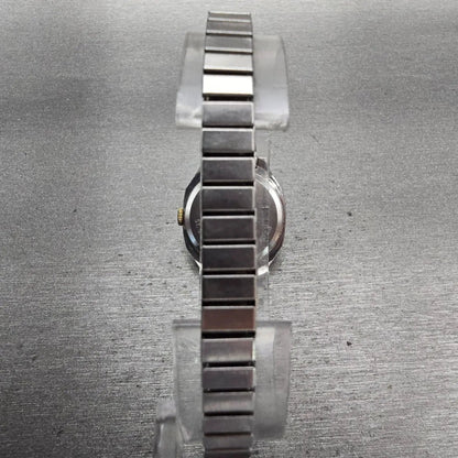 Seiko SQ Watch Women 23mm Black Dial Two Tone Daydate 8523-5060 New Battery VTG7