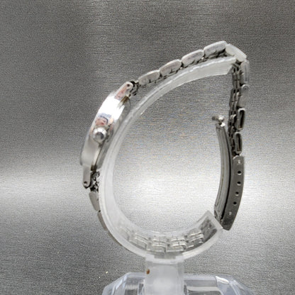 Seiko Watch Women 25mm White Dial Silver Tone Round 5421-0090 New Battery VTG