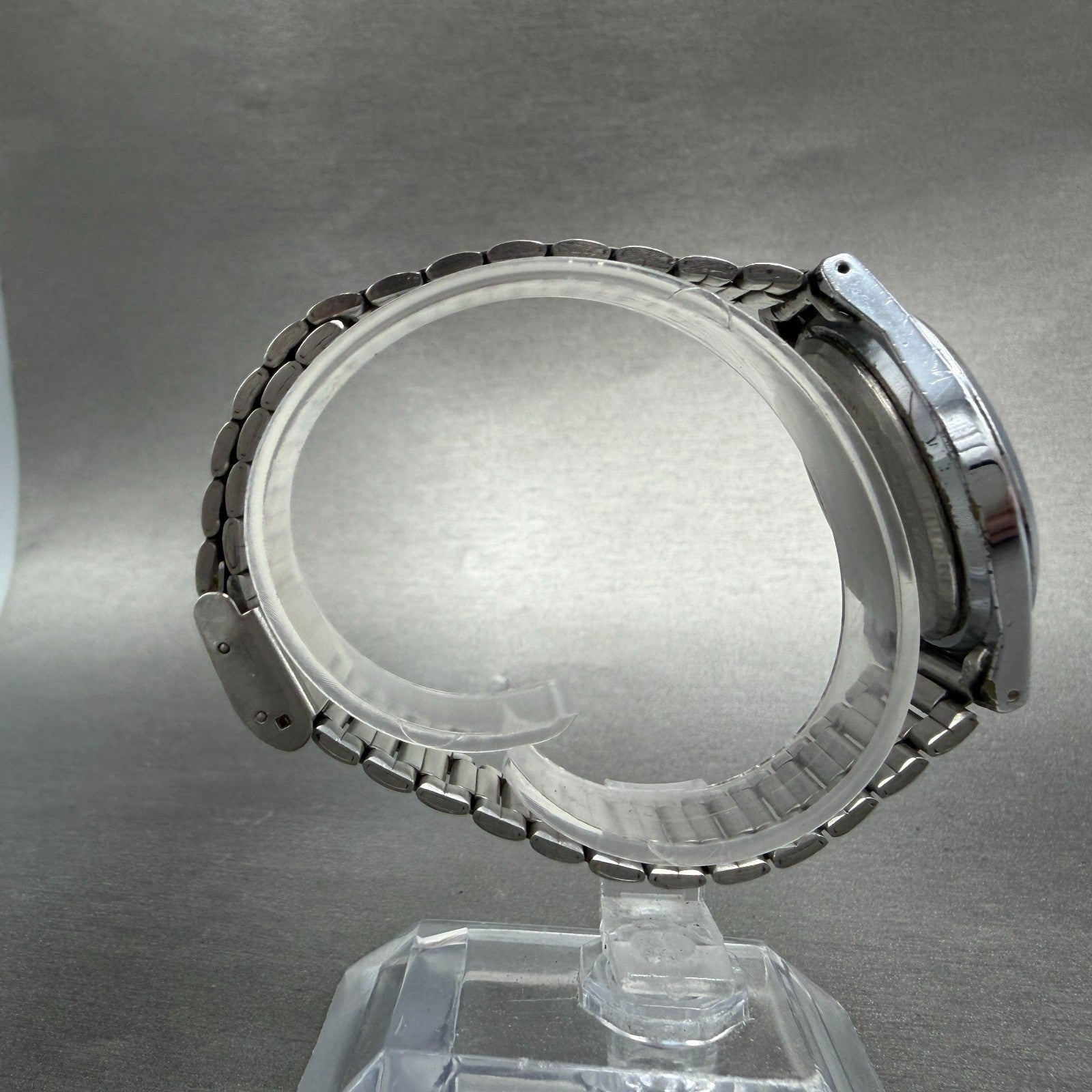 Seiko Alba Watch Men 34mm Silver Dial Silver Tone Date V532-7b50 New Battery GT98