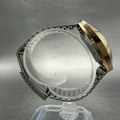 Rado Balboa V Watch Men 36mm Silver Dial Gold Tone Oval Date Automatic Runs VTG8