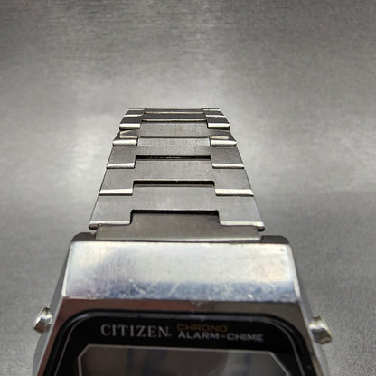 Citizen Analog Digital Watch Men 35mm Black Dial Steel Alarm Chrono READ!!!!!!!