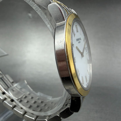 Raymond Weil Toccata Watch Men 35mm White Dial Two Tone Date Round New Battery3