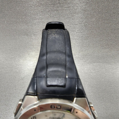 Casio Wave Ceptor Watch Men 42mm Silver Dial Silver Tone Analog Digital Solar B14