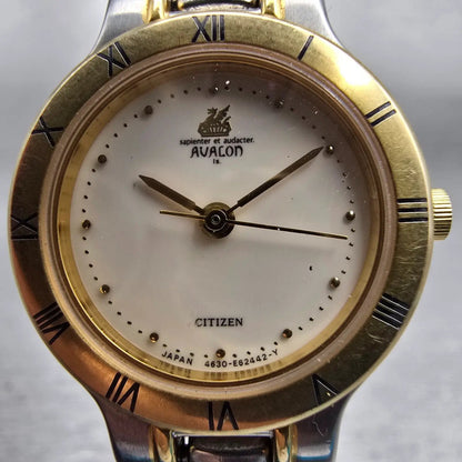 Citizen Avalon Watch Women 23mm Ivory Dial Two Tone Round 4630-E61236 New Batt1