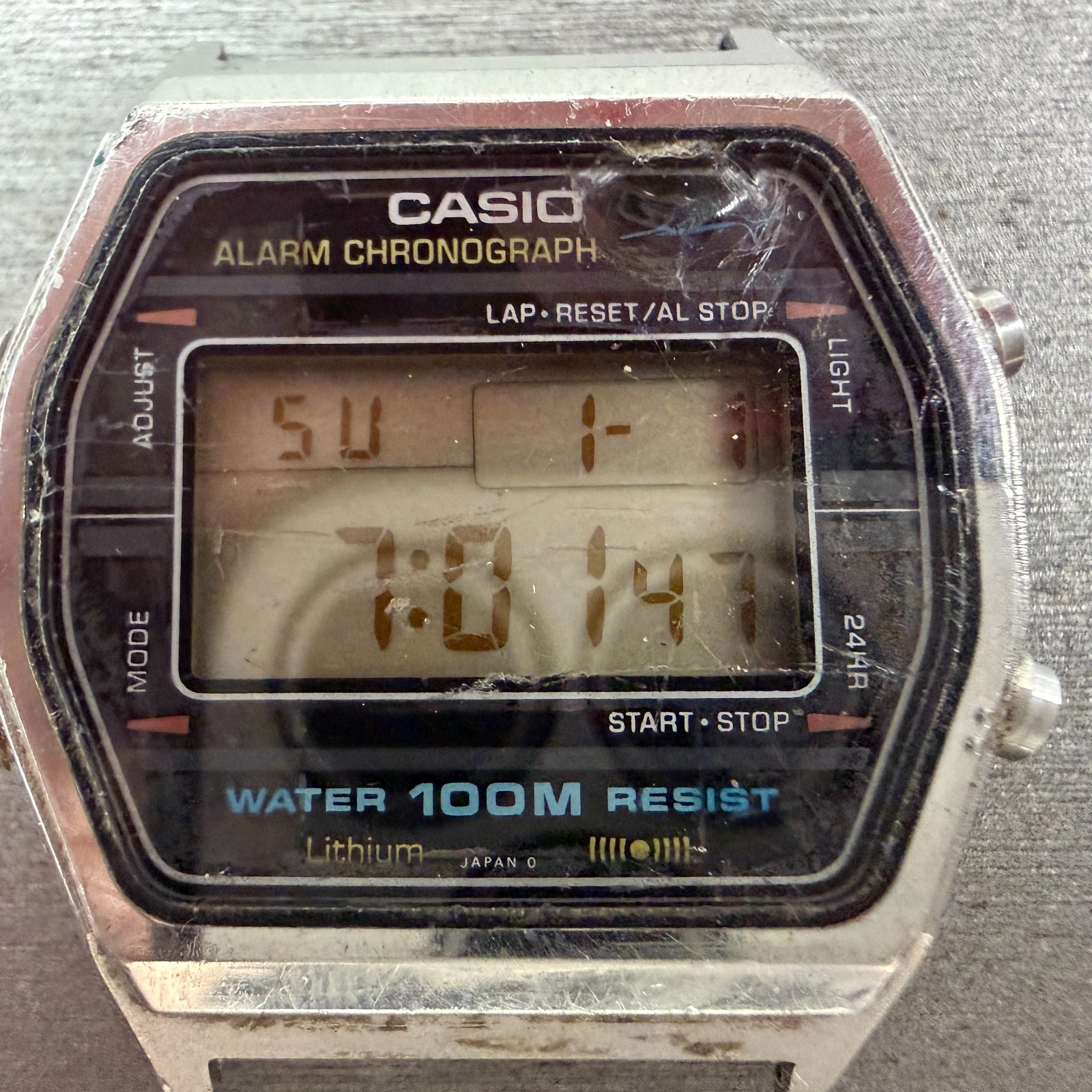 Casio W-750 Marlin Watch Men 36mm Silver Digital Alarm Chronograph 248 New Batt1