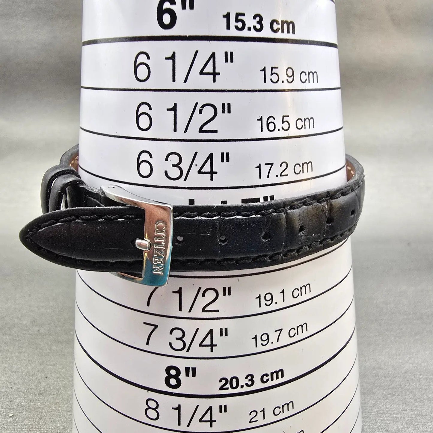 Citizen Watch Women 20mm Black Dial Silver Tone Rectangle 5930-S066859 New Batt9
