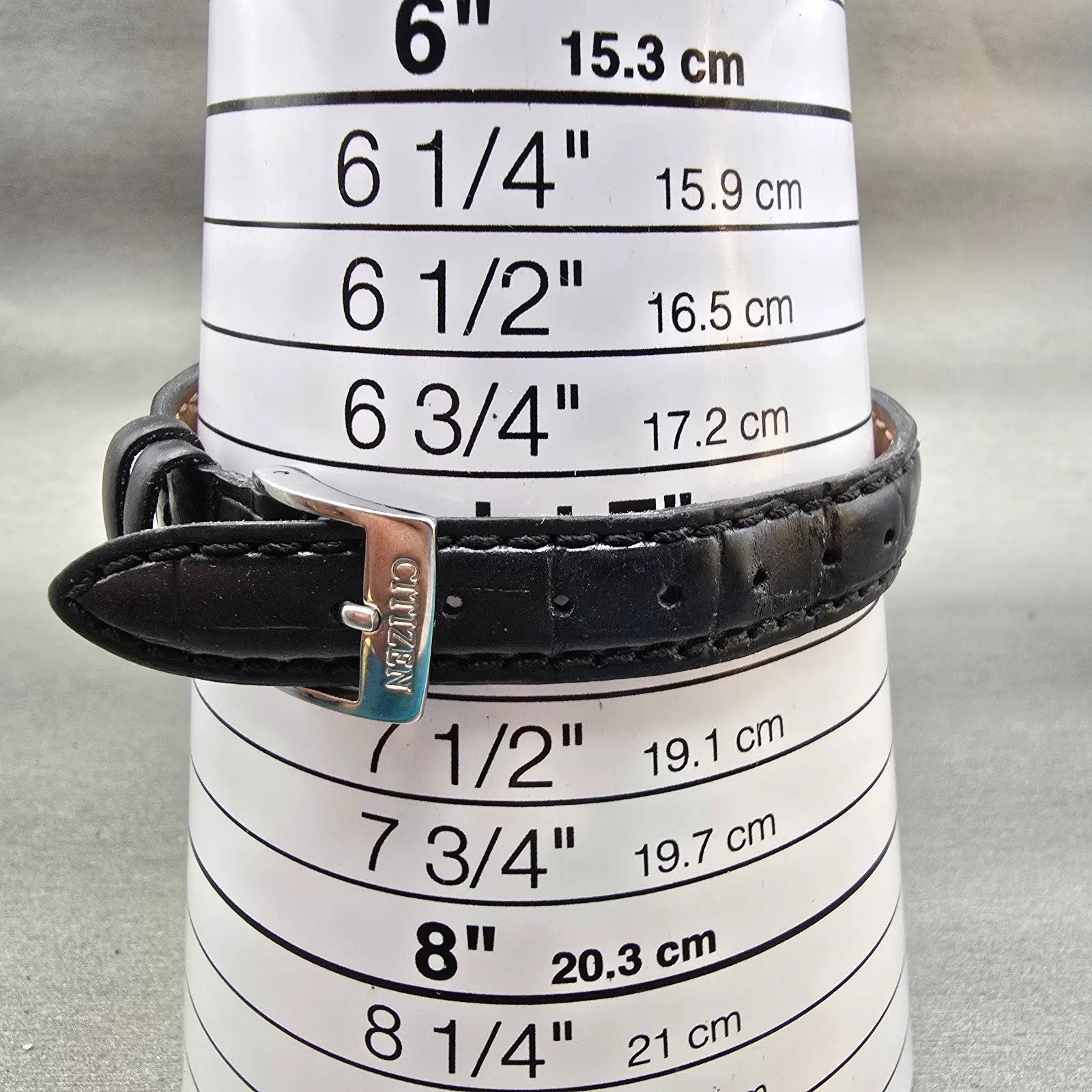 Citizen Watch Women 20mm Black Dial Silver Tone Rectangle 5930-S066859 New Batt9