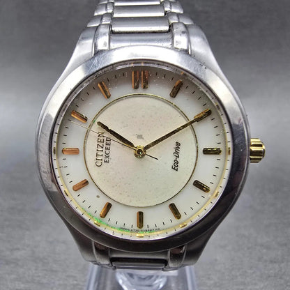 Citizen Exceed Eco-Drive Watch Men 34mm MOP Dial Titanium Round A735-H10457 Runs0