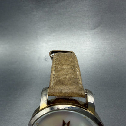 MVMT Boulevard Watch Women 38mm MOP Dial Gold Tone Date Leather New Battery4