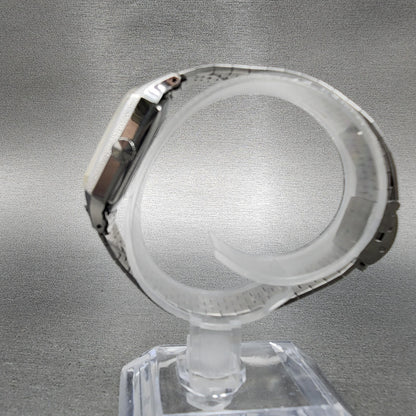 Seiko Delica Automatic Watch Women 24mm White Dial Silver Tone Date 241530306