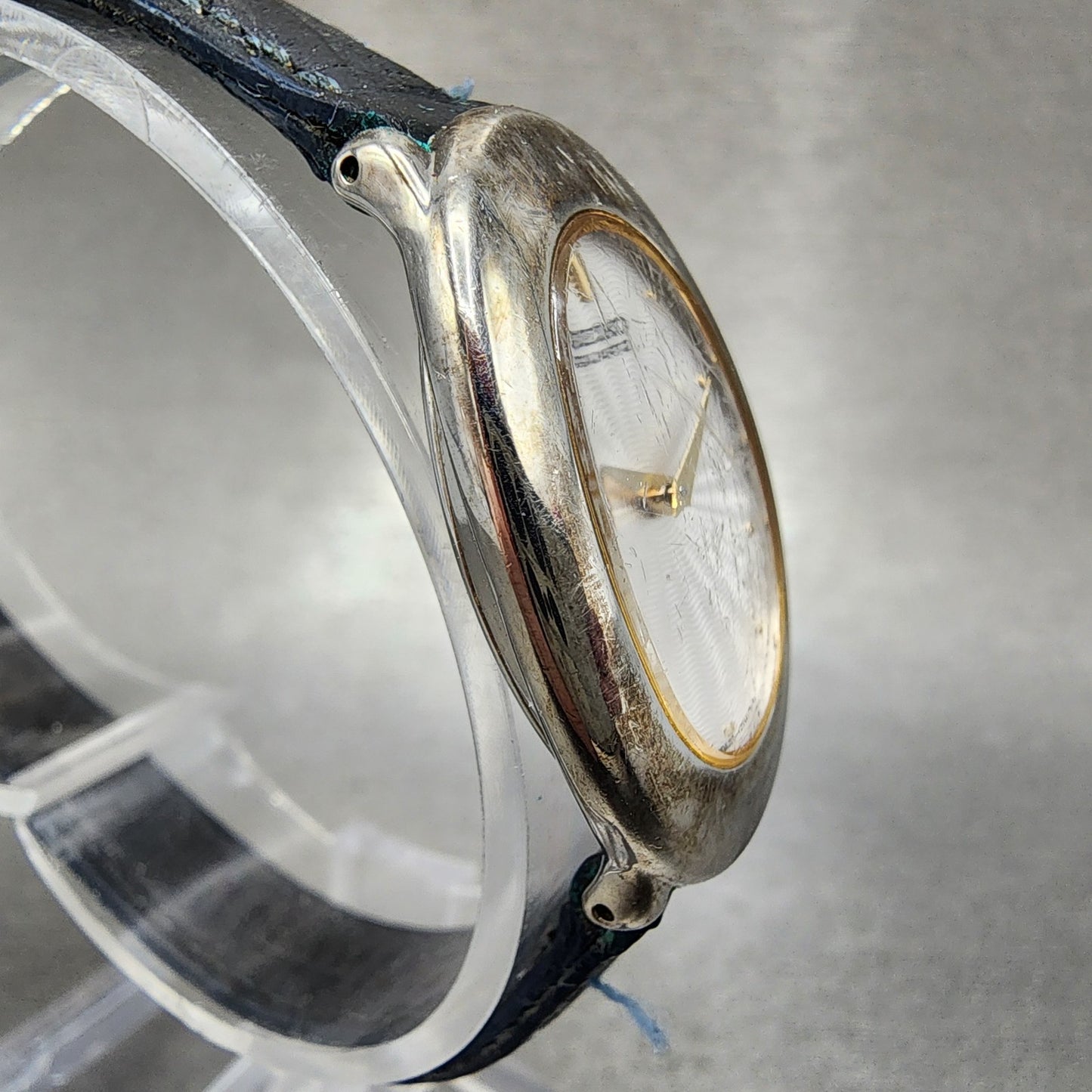 Seiko Watch Women 20mm Silver Dial Silver Tone Oval 4n005699 New Battery3