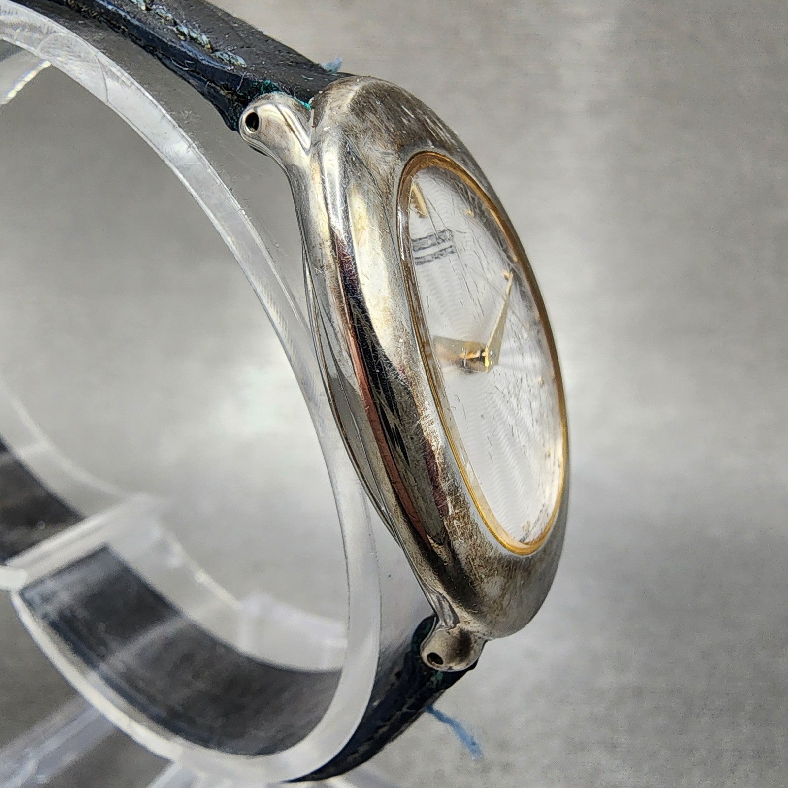 Seiko Watch Women 20mm Silver Dial Silver Tone Oval 4n005699 New Battery3