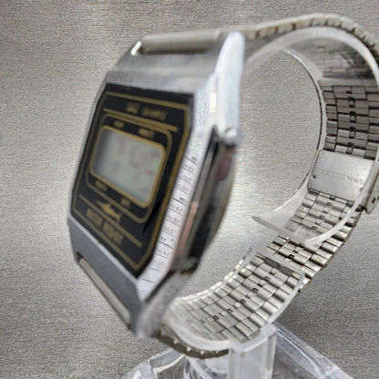 Citizen Q&Q Digital Watch Men 33mm Digital Black Dial Steel Octaogn New Battery2