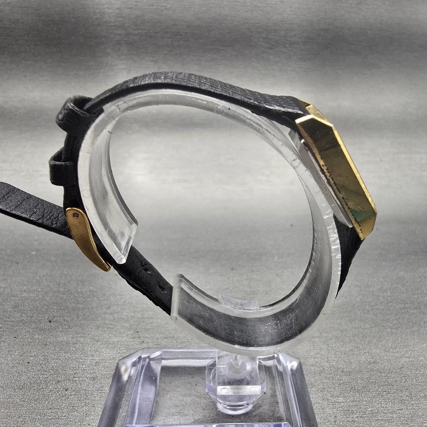 Seiko Watch Women 18mm Gold Dial Gold Tone Rectangle 4720-3020 New Battery VTG8