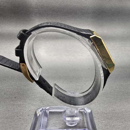 Seiko Watch Women 18mm Gold Dial Gold Tone Rectangle 4720-3020 New Battery VTG8