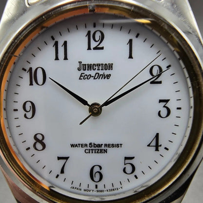 Citizen Eco-Drive Junction Watch Men 36mm White Dial Two Tone Round Runs1
