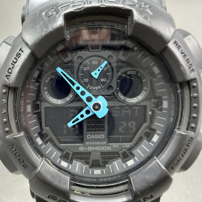 Casio G-Shock GA-100C Watch Men 51mm Gray Blue Alarm Chrono New Battery ABCD1