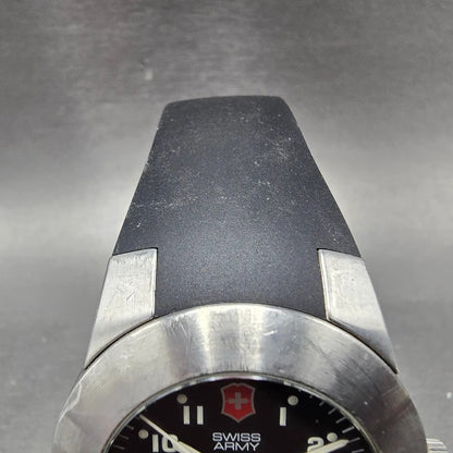 Victorinox Swiss Army Peak Watch Men 38mm Black Dial Steel 24968 Date PARTS VTG5
