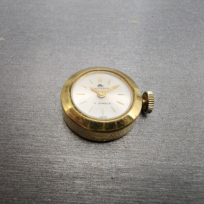 Bucherer Watch Women 17mm Silver Dial Gold plated Manual Wind Runs Vintage2
