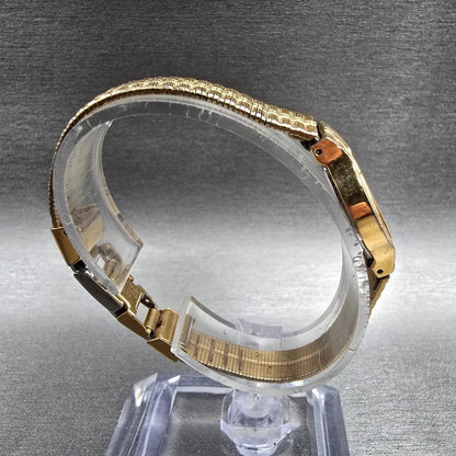 Seiko Watch Women 19mm Champagne Dial Gold Tone Round 2Y00-0189 New Battery8