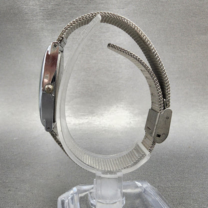 Citizen Q&Q Watch Women 21mm White Dial Silver Tone Oval Mesh Band New battery6