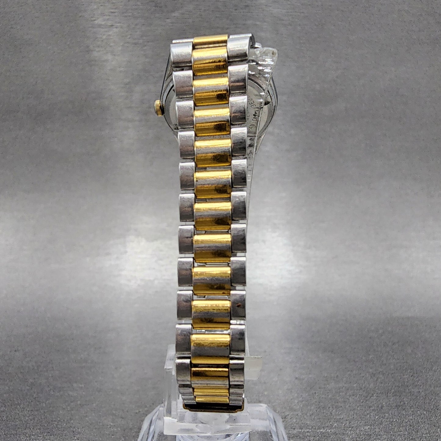 Seiko SQ Watch Women 24mm Champagne Dial Two Tone Daydate 3e230a60 New Battery6