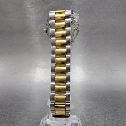 Seiko SQ Watch Women 24mm Champagne Dial Two Tone Daydate 3e230a60 New Battery6