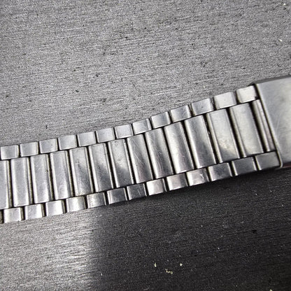 Seiko Bracelet 9mm Stainless Steel Silver Tone Tri Folding Clasp VTG Japan3