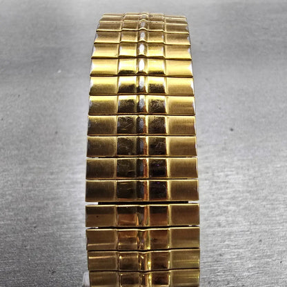 Bulova Watch Men 29mm Champagne Dial Gold Tone Daydate Rectangle 97C28 New Batt7
