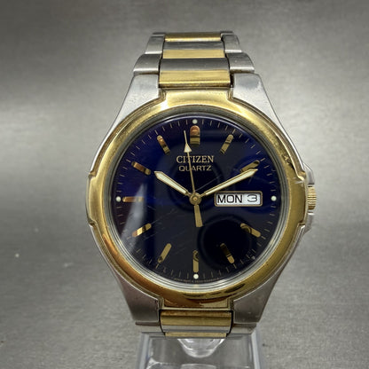 Citizen Watch Men 36mm Blue Dial Two Tone Daydate Round 2500-S071887 New Batt0
