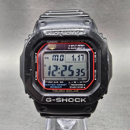 Casio G-Shock GW-M5610 Watch Men 45mm Black Solar Alarm Chronograph READ!! Runs0