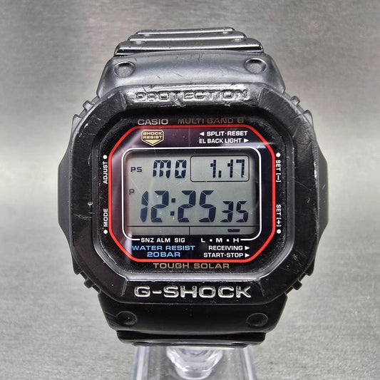 Casio G-Shock GW-M5610 Watch Men 45mm Black Solar Alarm Chronograph READ!! Runs0