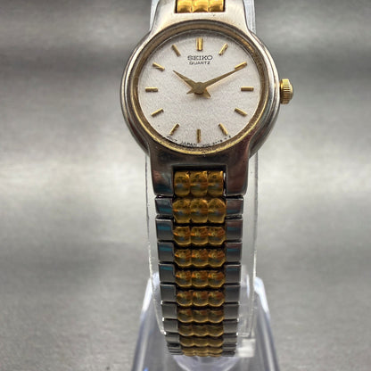 Seiko Watch Women 20mm Silver Dial Two Tone Round 1N00-1A49 Vintage New Battery5