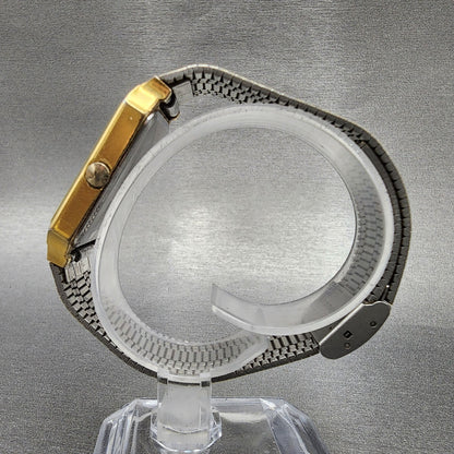 Orient VX Tank Watch Men 27mm Silver Dial Gold Tone Rectangle  PARTS