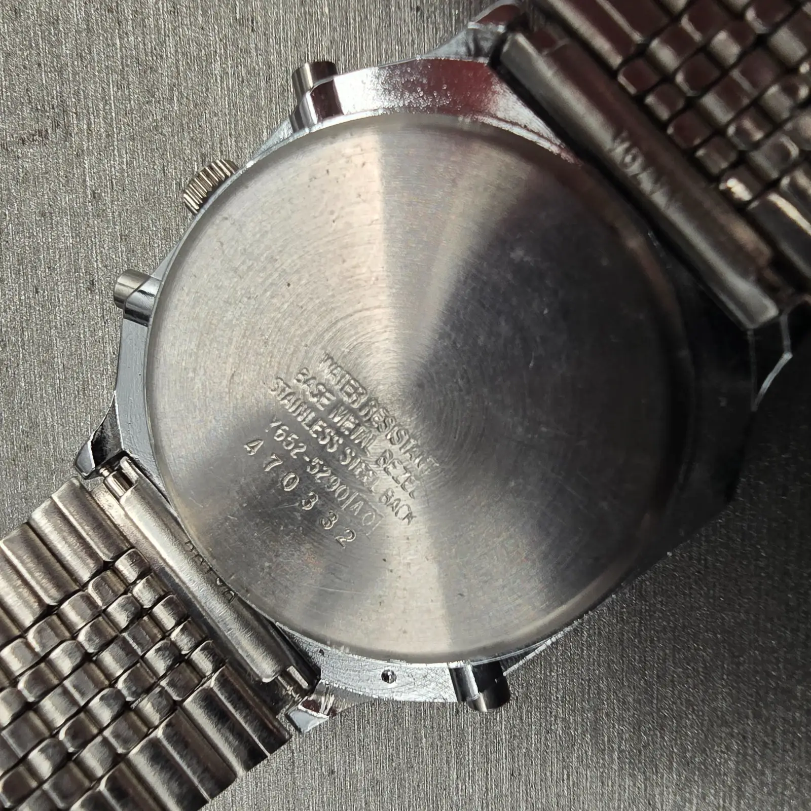 Seiko Alba Watch Men 32mm Silver Dial Silver Tone Daydate Alarm Y652-5290 NewBat10
