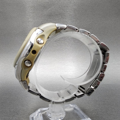 Casio Baby-G MSG-900D Watch Women 42mm Digital Silver Tone Alarm Chrono Solar