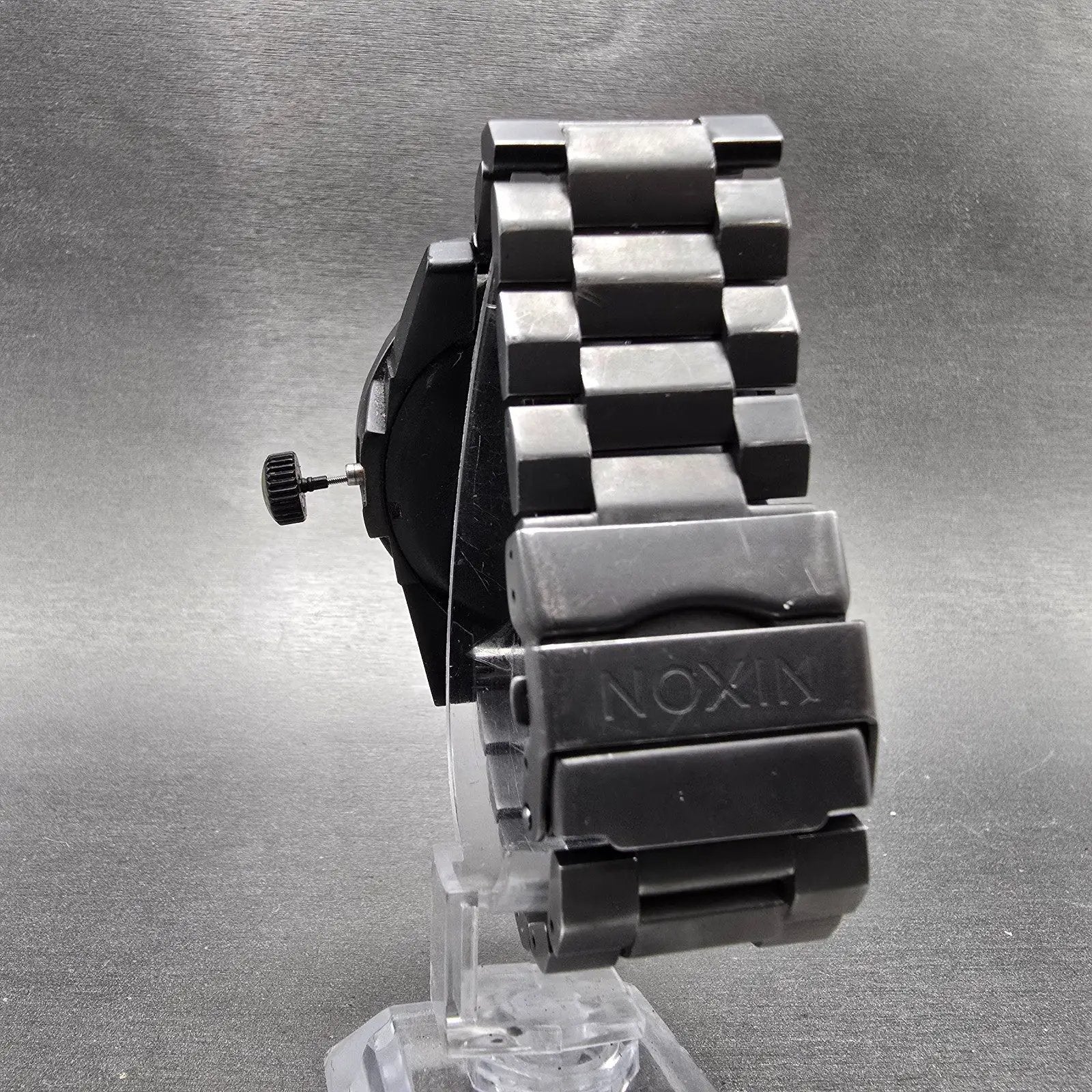 Nixon The Corporal Watch Men 48mm Black Dial Black Tone PARTS CRWON PULLS OUT8