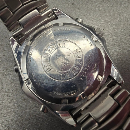 Citizen Promaster Navitach Watch Men 42mm Blue Dial Chrono C460-Q01563 New Batt10
